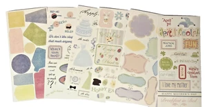 Scrapbooking Supplies 5 Sheets of Die Cuts Baby, April Fools, Easter, Wedding - Picture 1 of 4