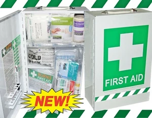 FIRST AID KIT - NATIONAL AUSTRALIA SAFEWORK WALL CABINET KIT - COMPREHENSIVE! - Picture 1 of 5