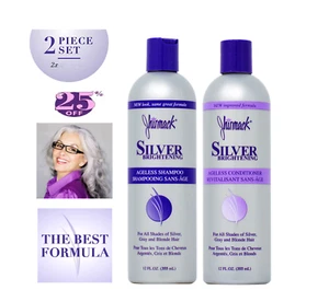Juego de champú y acondicionador púrpura brillante plateado de 12 OZ para cabello gris rubio - Imagen 1 de 6