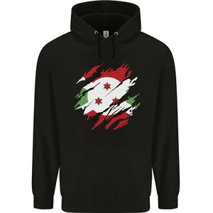 Torn Burundi Flag Burundians Day Football Childrens Kids Hoodie - Picture 1 of 12