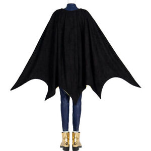 New Bat Bar bara Cosplay Costume Halloween Black Short Coat Cloak Gordon Cape 