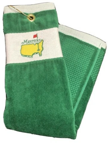 2023 Masters Green Woven Trifold Golf Towel Augusta National Club Souvenir Cover