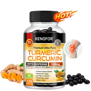 Curcumina Zenzero + Pepe Nero Dolori Articolari Forza Massima 30/60/120Capsule - Foto 1 di 11