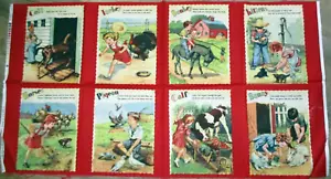 1 Colorful "Farm Play" Cotton Quilting/Wallhanging Crafting Fabric Panel - Picture 1 of 1