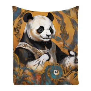 Cool Panda Comfy Flannel Bedspread Sofa Throw Blanket Christmas Birthday Gift - Picture 1 of 19