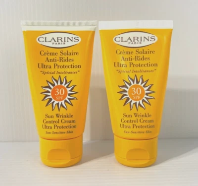 Clarins Sun Wrinkle Control Cream Ultra Protection SPF30 (2 Tube Bundle) - Image 1 of 2