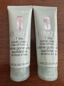 Lot Of 2 Clinique 7 Day Scrub Cream Rinse-Off Formula 3.4 Fl Oz Each NEW - Picture 1 of 6