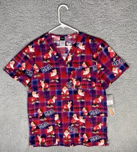 Grumpy Snow White Cherokee Medical Scrubs Disney Tooniforms Mens V-Neck XS , S - Picture 1 of 14