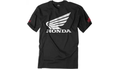 NUEVA CAMISETA DE MANGA CORTA FACTORY EFFEX Honda Big Wing - Negra - TODAS LAS TALLAS - MX/ATV Foto 1 de 2
