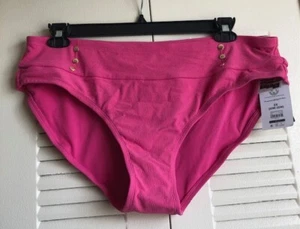 Time And Tru New W/Tags 2X (20W-22W) Pink Mid-Rise Bikini Bottoms - Picture 1 of 7