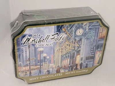 Marshall Field's Chicago 2024 Frango Mint Chocolates Tin Can 14oz.NEW SEALED HTF - Image 1 of 4