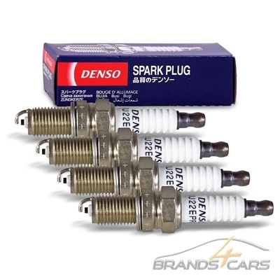 4x DENSO ZÜNDKERZE FÜR ALFA MITO FIAT 500 DOBLO PUNTO PANDA OPEL COMBO 1.0 - 1.4 - Bild 1 von 4