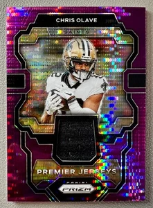 Chris Olave 2023 Panini Prizm NFL Premier Jerseys Purple Pulsar #PJ-CO Saints - Bild 1 von 11