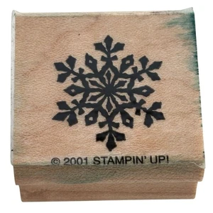 Estampación de sello de goma copo de nieve vacaciones de invierno fabricación de tarjetas de Navidad 3/4 pulgadas - Imagen 1 de 7