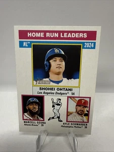 2025 Topps Heritage - League Leaders Shohei Ohtani, Kyle Schwarber, Marcell... - Bild 1 von 2