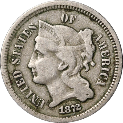 1872 Three (3) Cent Nickel - Image 1 of 2