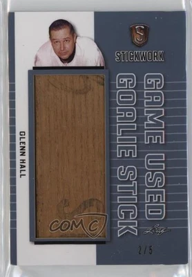 2018 Leaf ITG Stickwork Game Used Goalie Stick Platinum /5 Glenn Hall HOF - Image 1 of 2