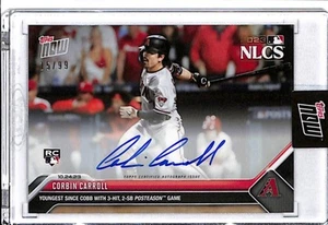 2023 TOPPS NOW MLB NLCS #1040A CORBIN CARROL RC - 15/99 AUTOGRAPH - 3-HIT, 2-SB - Picture 1 of 2