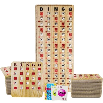 Jam-Proof Bingo Cards with Sliding Windows, 50 Reusable Shutter Cards, 75 Cal... - Image 1 of 4