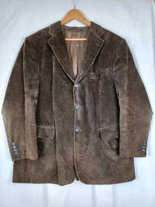 Pierre Cardin Mens Cotton Corduroy Blazer Jacket 50" Chest Brown - Picture 1 of 12