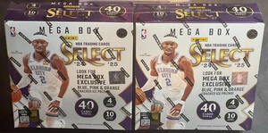 (2) 2024-25 Panini Select NBA Mega Box Factory Sealed NEW In Hand From Case - Picture 1 of 7