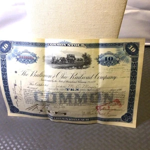 1929 BALTIMARE AND OHIO RAILROAD COMPANY 10 AKTIEN ZERTIFIKAT - Bild 1 von 13