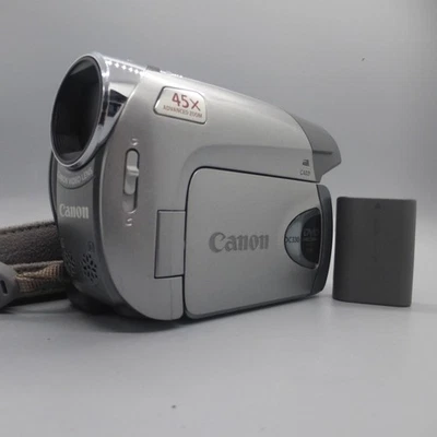 Canon DC330 Handheld DVD-RW Camcorder Silver Tested With Battery - Image 1 of 4