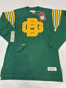 NEW NFL Mitchell & Ness Green Bay Packers Football long Sleeve shirt Large $80 - Picture 1 of 6