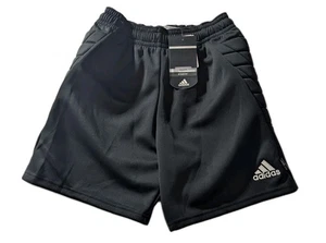 NUEVO CON ETIQUETAS Y2K Adidas GK Pantalones Cortos de Portero Acolchados S Negros De Colección Fútbol Climalite - Imagen 1 de 9