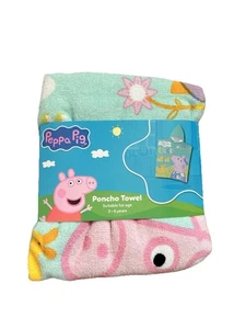 Peppa Pig Poncho Beach Towel Aged 3-6 Years Brand New. Kids Towel Beach Towel - Picture 1 of 6