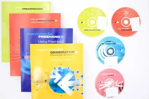 Macromedia Web Design Studio Dreamweaver 4 Fireworks 4 Flash 5 Freehand 9 MacOS - Picture 1 of 4