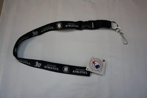 Oakland Athletics A's Blackout Style Lanyard Keychain Double Sided Breakaway... - Picture 1 of 1