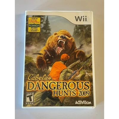 Nintendo Wii Cabela's dangerous hunts 2009 video game. case & manual - Image 1 of 3