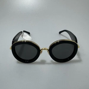 Loewe Anagram Round Sunglasses 49mm Black Gold - Picture 1 of 9