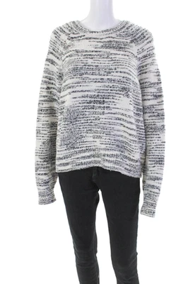 Lilla P Womens Long Sleeve Ribbed Neck Raglan Sweatshirt White Black Size XL - Image 1 of 4