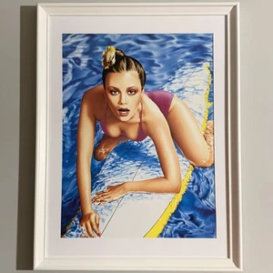 Costume da bagno Harumi Yamaguchi PARCO 1979 A3 articolo incorniciato parco surf donna Painti - Foto 1 di 5
