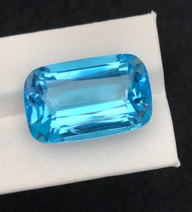 43.45 CT Natural cut Swiss topaz cushion shape loose gemstone from Africa. - Picture 1 of 9