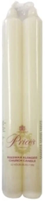 Precios Velas de cena cónicas cera de abejas sin perfume larga combustión 22,5 cm x 2 marfil Foto 1 de 1