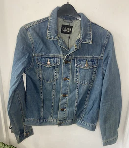 Cheap Monday Tobias Denim Jacket 100% Cotton Skull Metal Button Bnwt Size M - Picture 1 of 9
