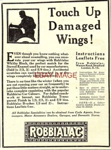 2 x Anuncios ROBBIALAC Pintura Esmaltada para Vehículos Motorizados 1924/5 Anuncios Pequeños 726/122 - Imagen 1 de 2