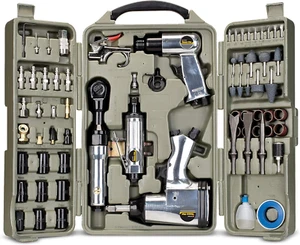 71-Piece Air Tool Kit with Impact Wrench and Accessories - Picture 1 of 7