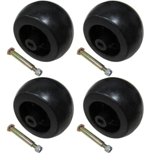 Pack of 4 Deck Wheels & Bolts Fits Craftsman Riding Mower 174873 193406 133957 - Picture 1 of 12