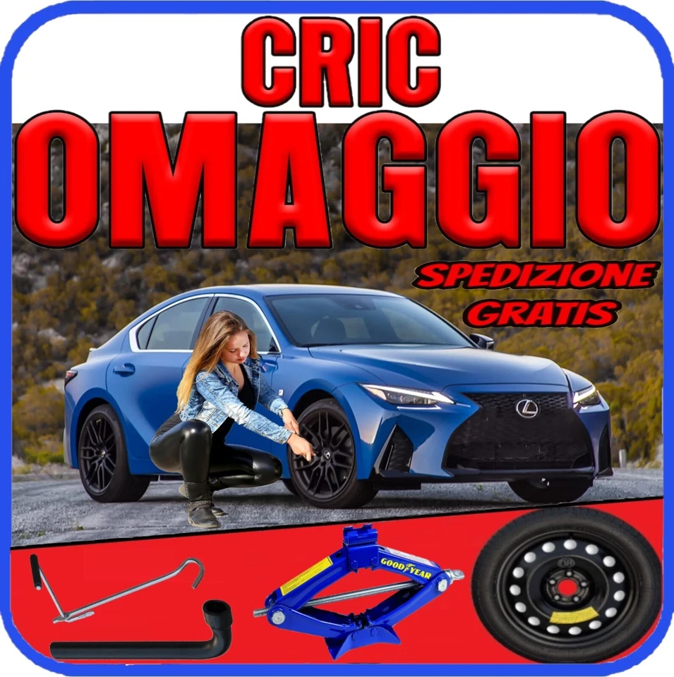 Ersatzrad 5-Loch Größe 17 Für Lexus IS Mit Wagenheber Set + Schlüssel - Bild 1 von 4