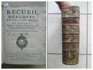 RECUEIL DES EDITS, ARRÊTS, 1712. Universités, offices, librairie, droits... - Imagen 1 de 24
