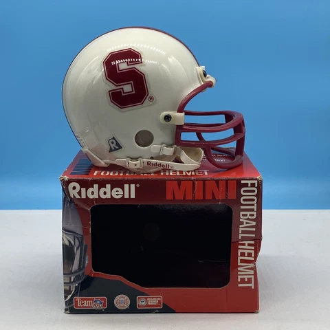 Vintage Stanford Cardinal Riddell Mini Helmet NCAA W / Box Cover