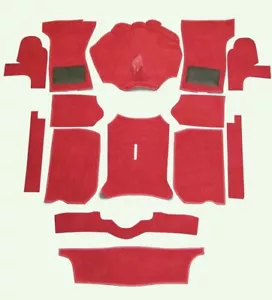 Claret Red Carrelli Hessian Backed Interior Carpet Set Fits Triumph Spitfire - Picture 1 of 6