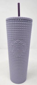 Starbucks ~ Bicchiere griglia viola lilla opaco ~ 24 once tazza fredda ~ edizione limitata - Foto 1 di 9