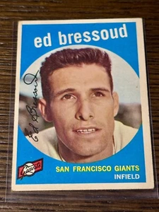 1959 Topps Ed Bressoud Baseball Card #19 -NM - Quality FREE SHIPPING - Picture 1 of 2