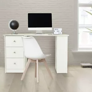 Schreibtisch Computertisch PC Bürotisch mit Schubladen Ablage Regal 120x49x72 cm - Bild 1 von 6