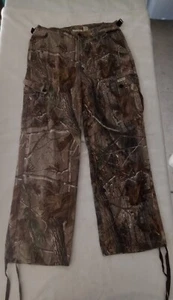 Size M, Gander Mountain Cargo Pants Brown Tan Camo Realtree Cotton - Picture 1 of 10